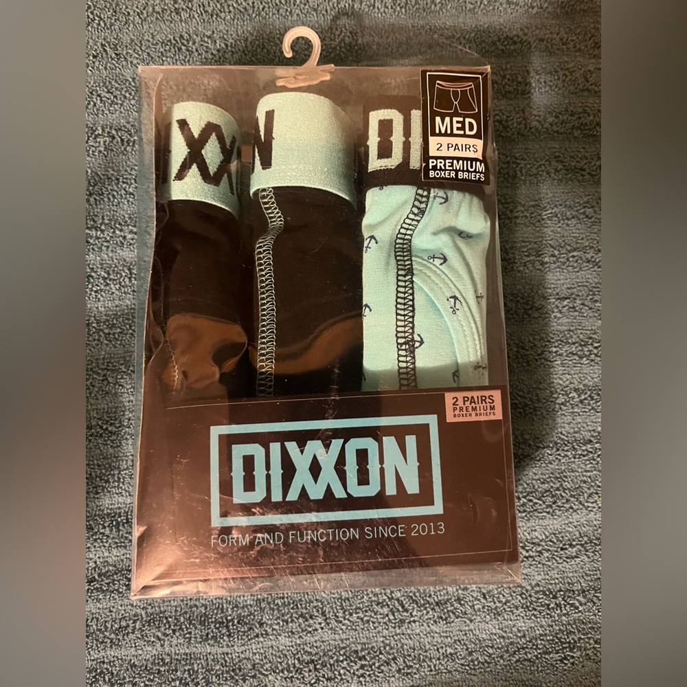 Dixxon Flannel Co. 2 Pack Men's Boxer Briefs Size M NEW blue Black